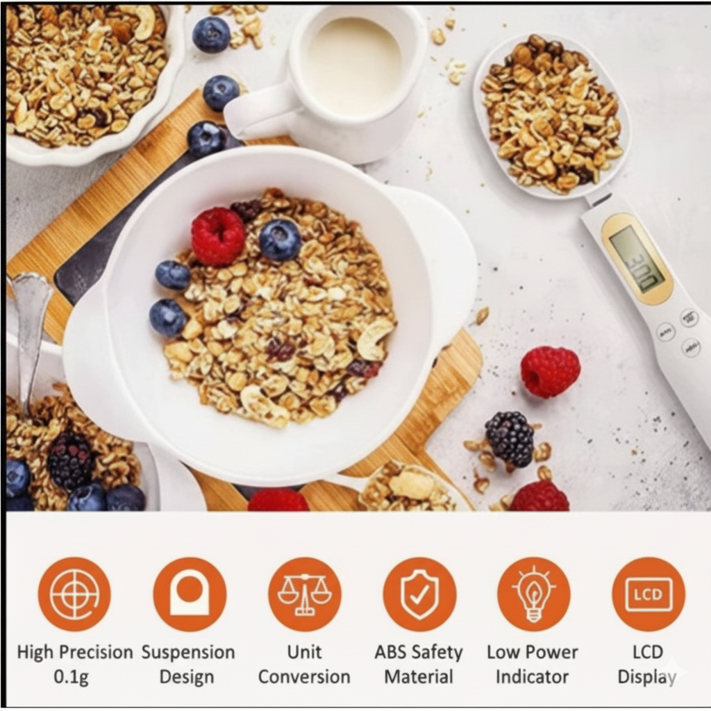 Digital weighing spoon
