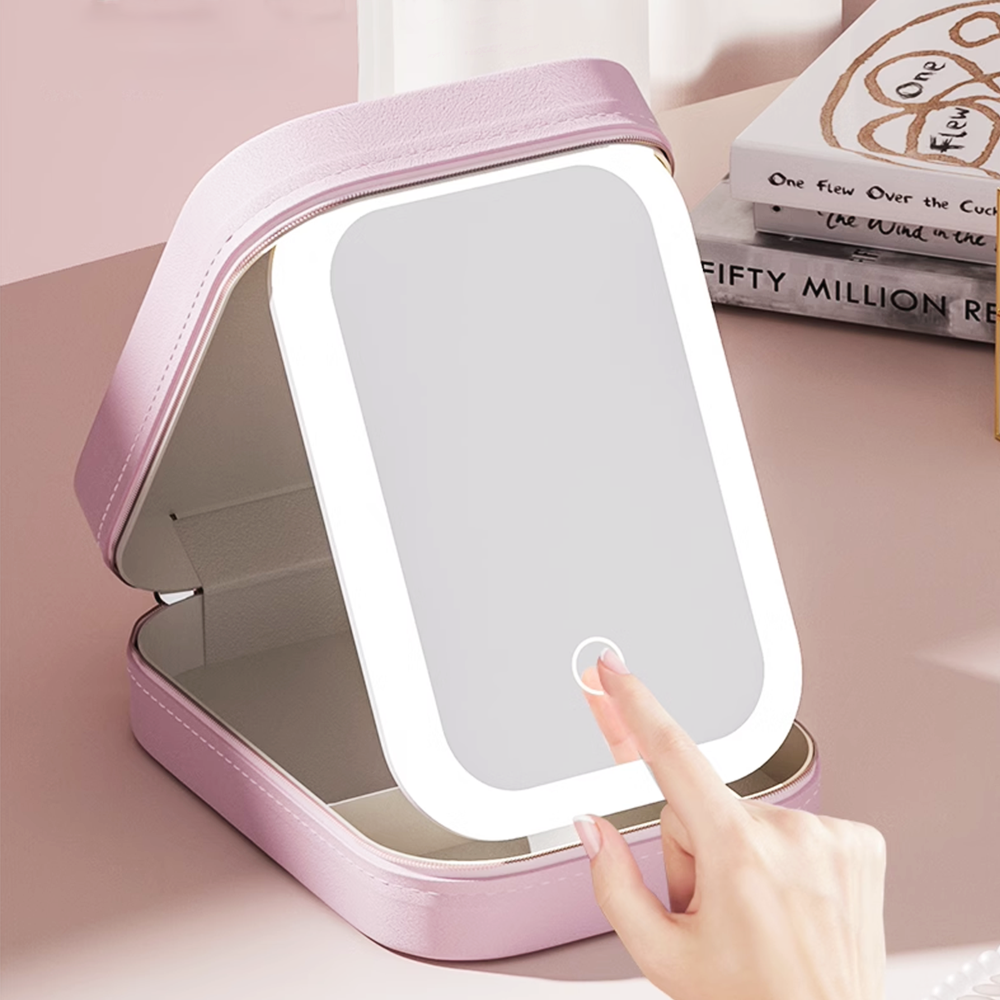 Glowing Makeup Vanity Box With LED Mirror