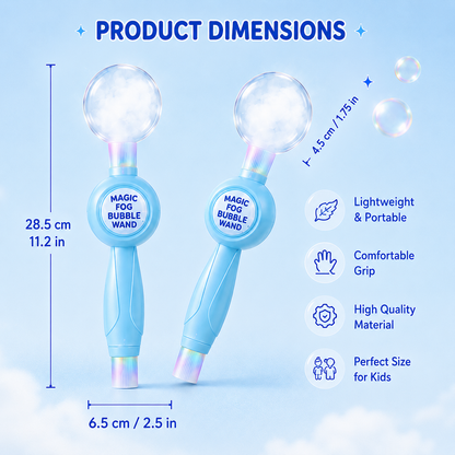 Magic bubble smoke wand