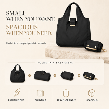 Foldable keychain tote bag