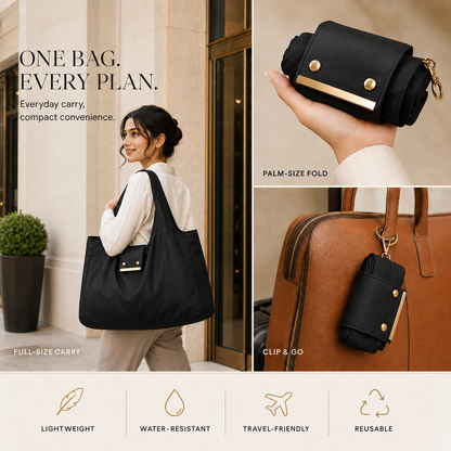 Foldable keychain tote bag