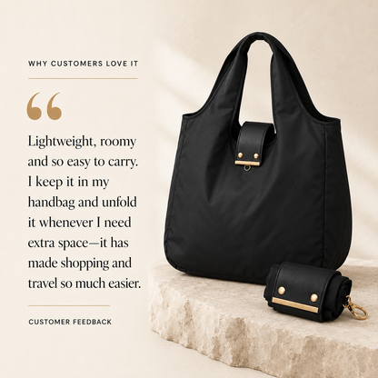 Foldable keychain tote bag