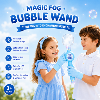 Magic bubble smoke wand