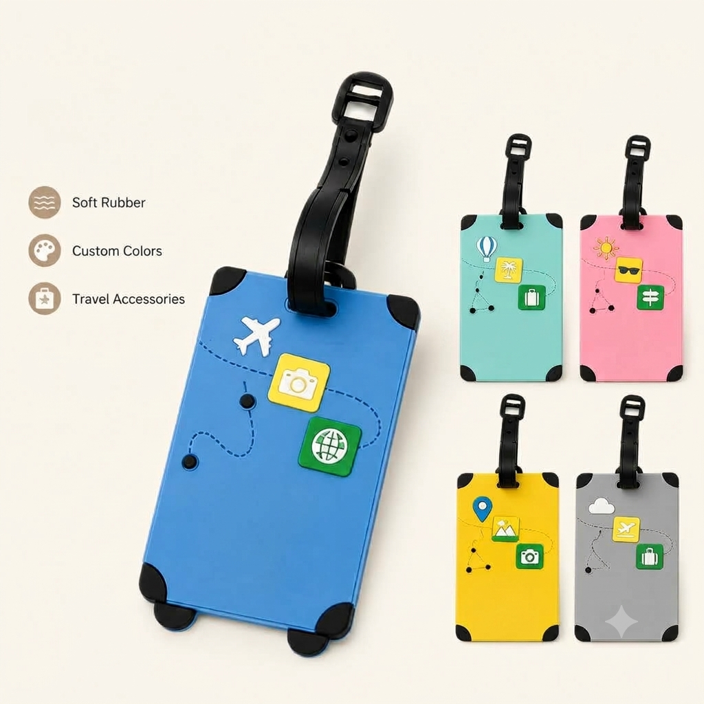 Cute silicone luggage tag