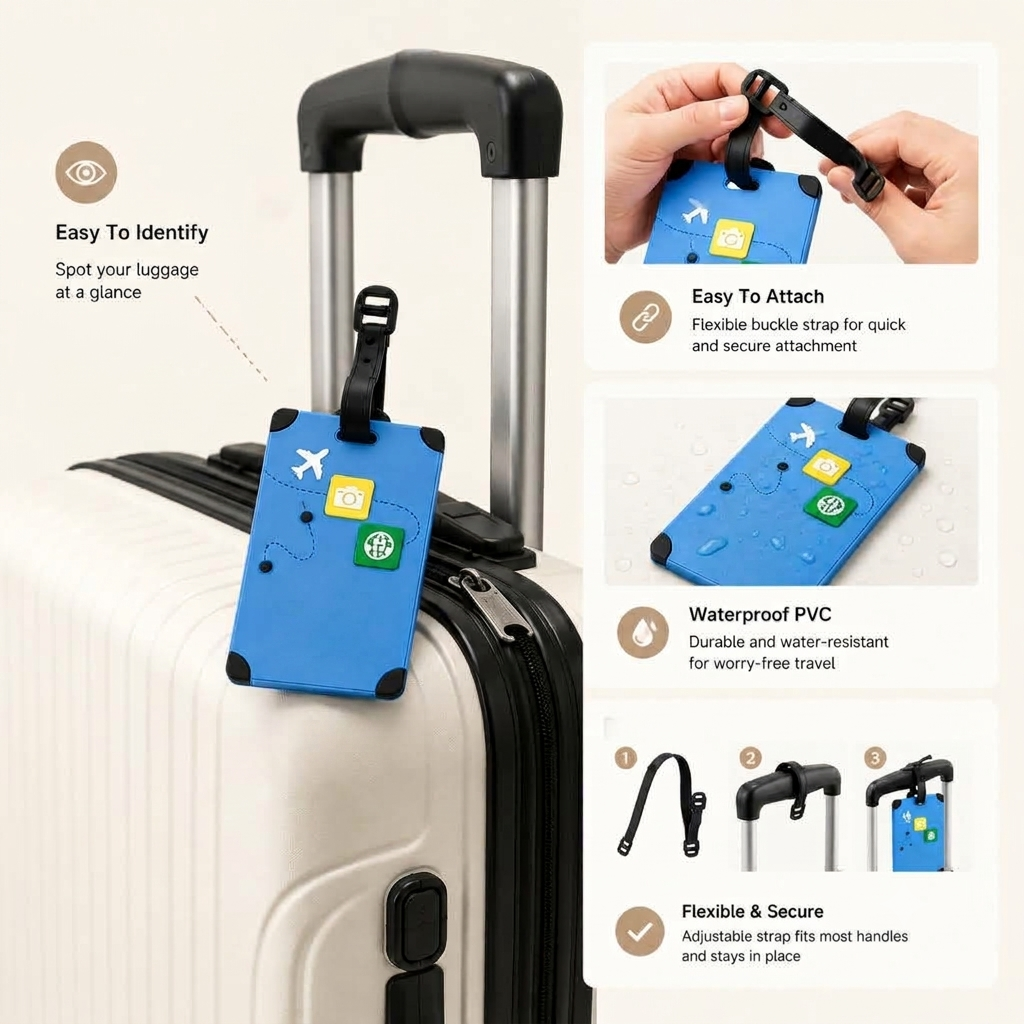 Cute silicone luggage tag