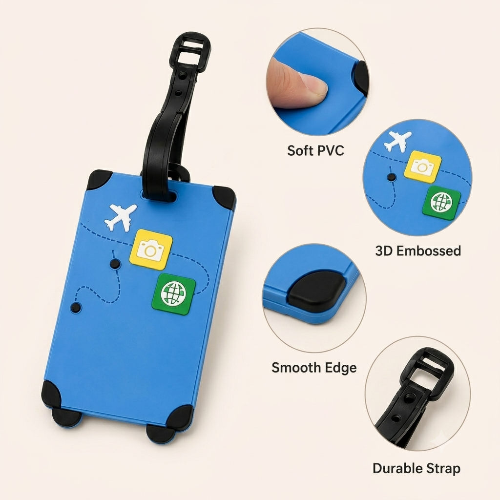 Cute silicone luggage tag