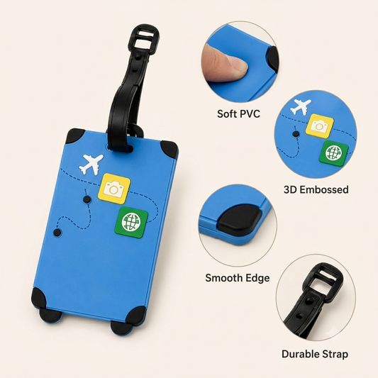 Cute silicone luggage tag