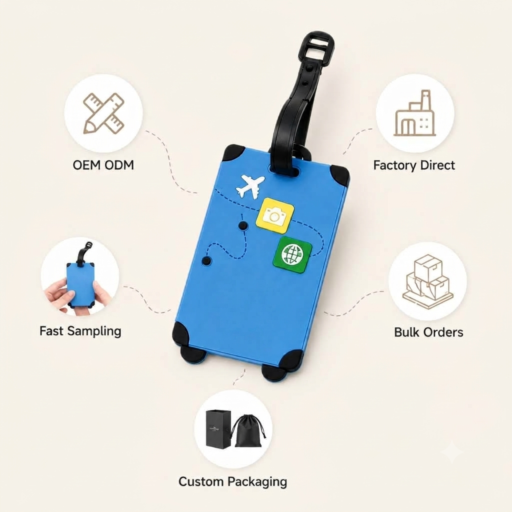 Cute silicone luggage tag