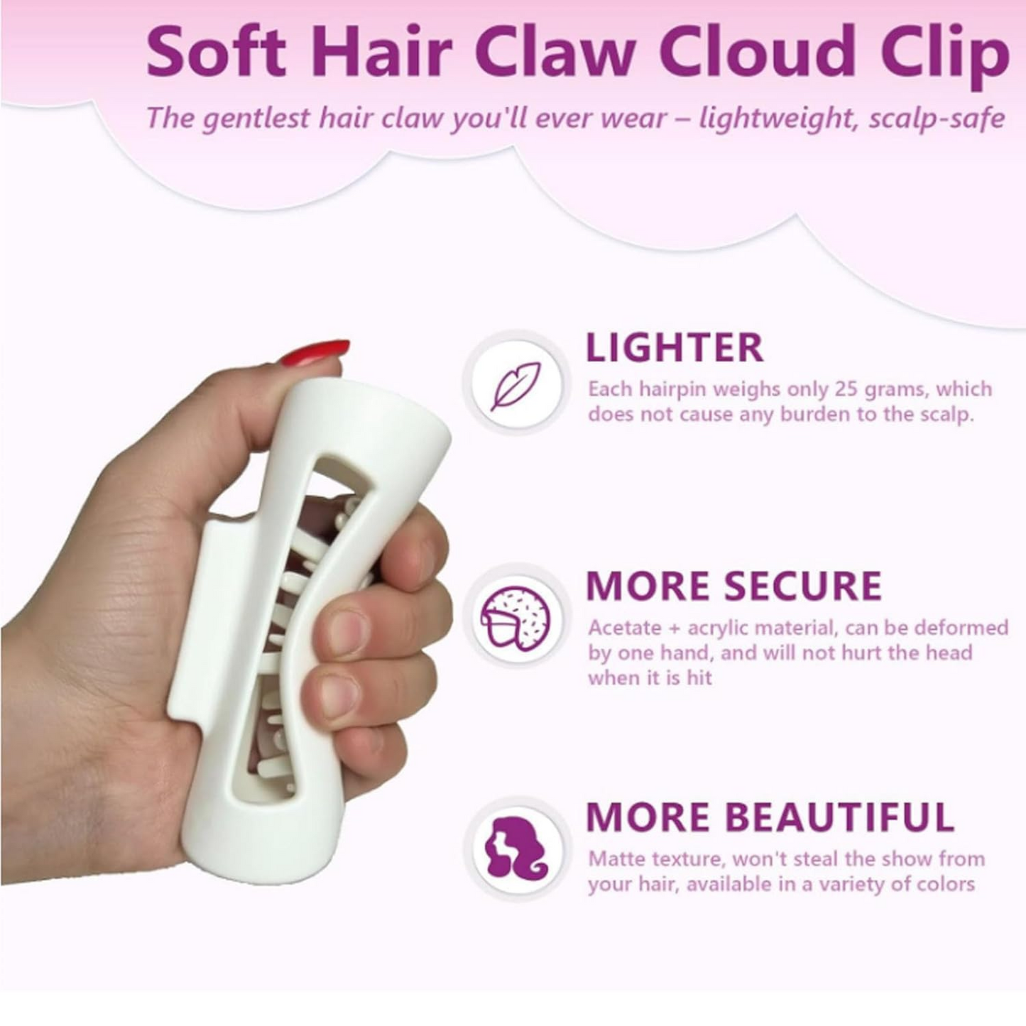 cloud hair claw clip (Pack of 2)