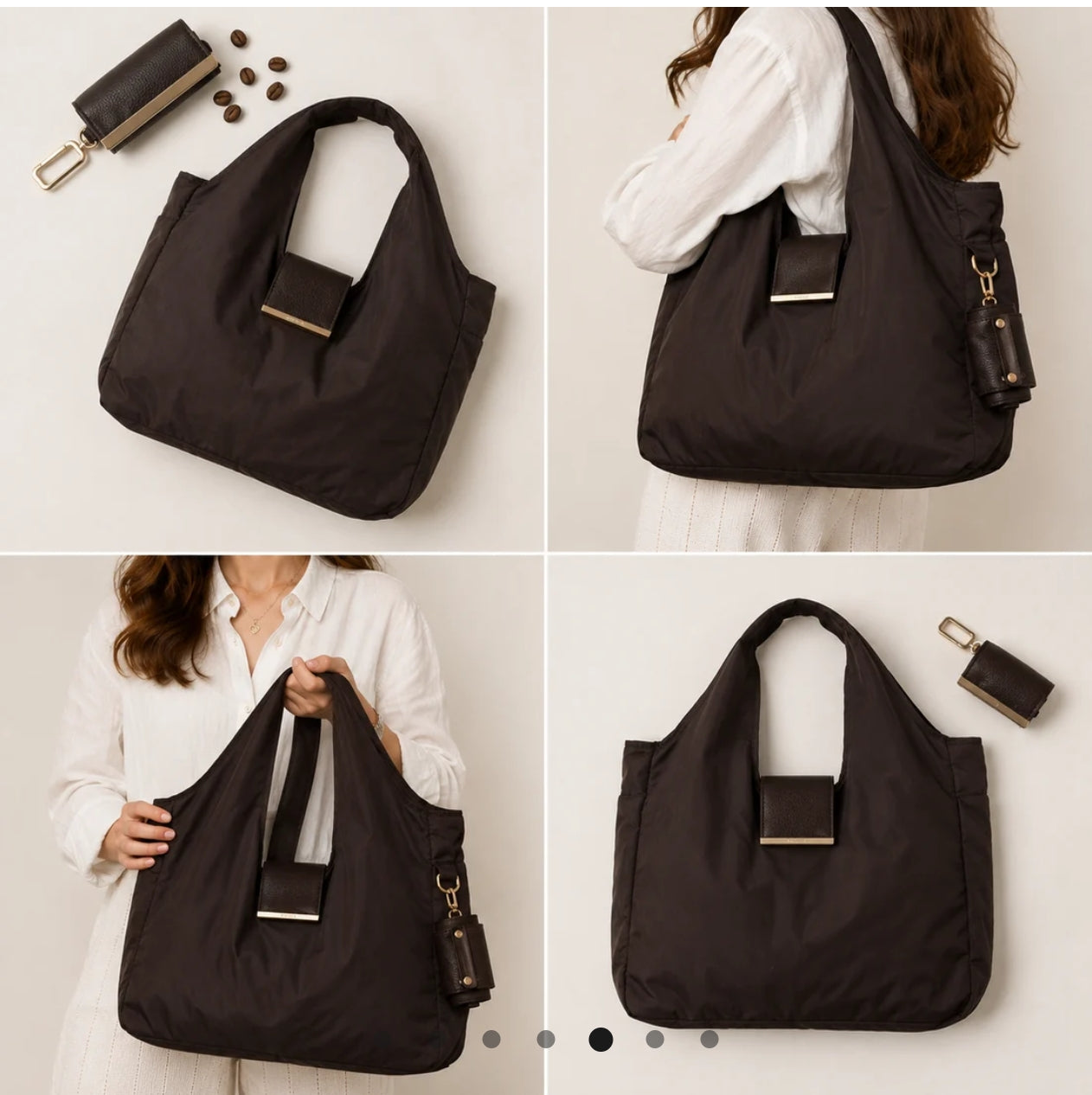Foldable keychain tote bag