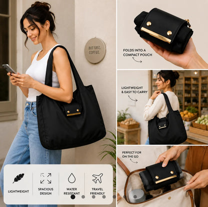 Foldable keychain tote bag